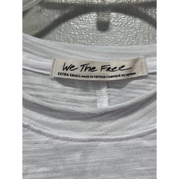 We The Free Women’s White Ruched Sleeve Long Sleeve Top XS - Picture 2 of 11